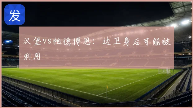 汉堡vs帕德博恩:边卫身后可能被利用